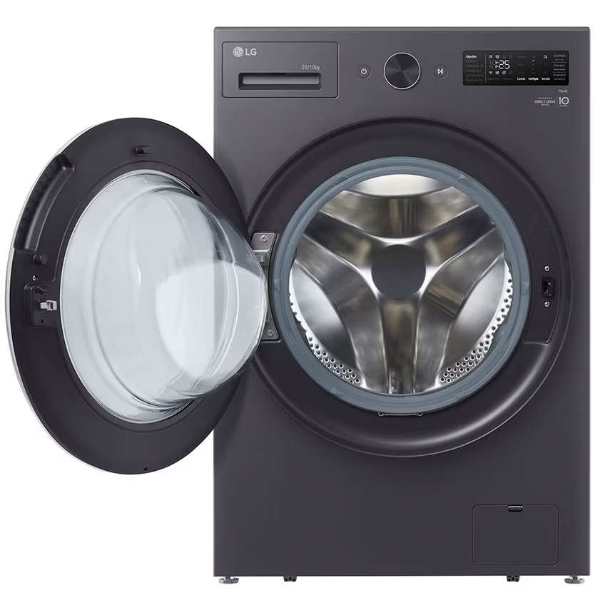 Lavaseca 16 LG Carga Frontal Smart DD AI Y TurboWash 360 Ciclo Steam Inverter Gris