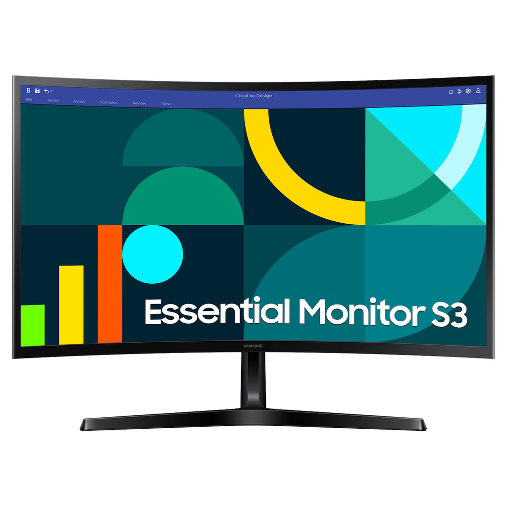 Monitor 27" Samsung Essential S3 Curvo 1800R FHD IPS 100Hz Con Eye Saver Mode Y Negro