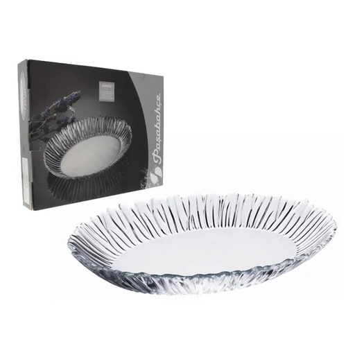 Bandeja Pasabahce Aurora Centro De Mesa 33 Cm De Vidrio Transparente