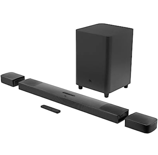 Barra De Sonido JBL 9.1.4 Con Bluetooth Bajo Inalambrico Cornetas Desmontables 820W Negro