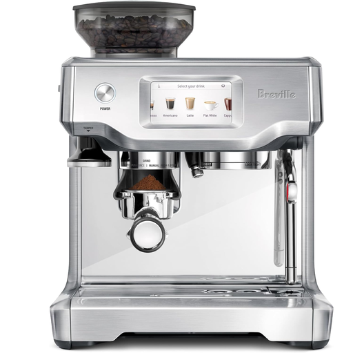 Cafetera Expreso Breville Barista Touch 15 Bares Tecnologia ThermoJet Menu De Cafe Molino Y Espumador Acero