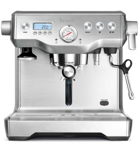 Cafetera Expreso Breville Doble Caldera 15 Bares Pantalla LCD Intuitiva Y Espumador Acero