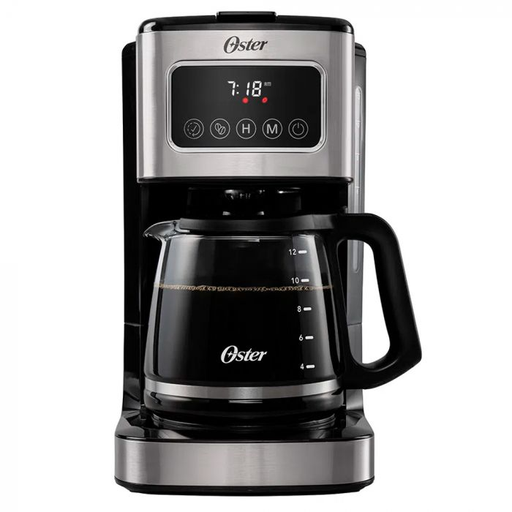 Cafetera Oster 12 Tazas Programable Con Pantalla Tactil Apagado Automatico Acero