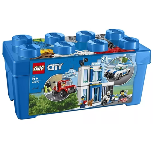 Caja De Ladrillos Lego City Estacion De Policias 301 Pzas Azul