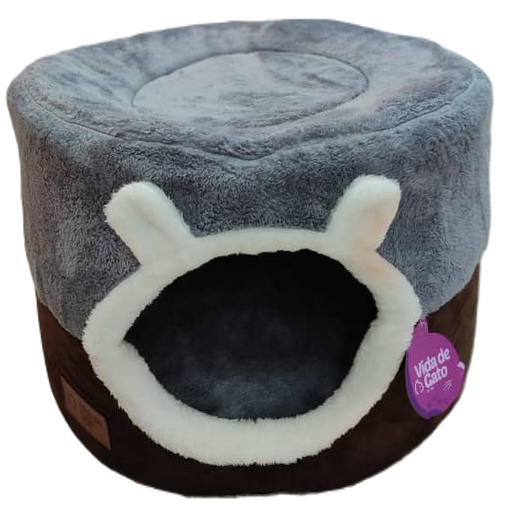 Cama para Gato VDG 2 en 1 Talla L Gris Y Marron