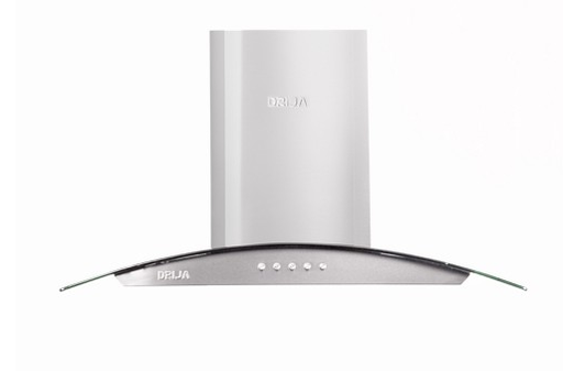 Campana De Pared 76 Cm Drija Prisma Vidrio Curvo Acero