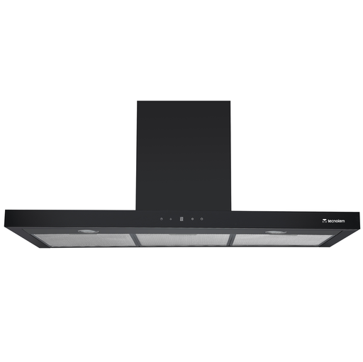 Campana De Pared 90 Cm Tecnolam Euroblack Motor Doble Turbina Luces MultiLed Negro