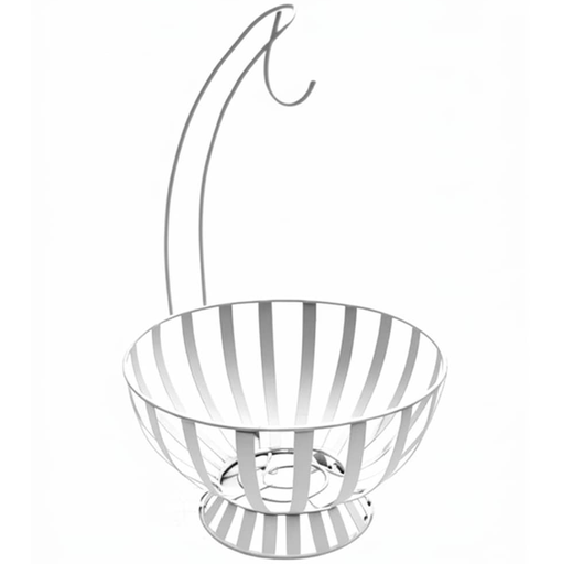 Canasta Para Frutas Kennedy Con Gancho Metalico Blanco