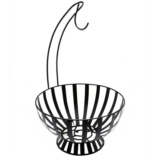 Canasta Para Frutas Kennedy Con Gancho Metalico Negro