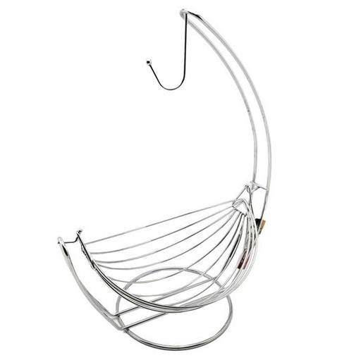 Canasta Para Frutas Kennedy Con Gancho Metalico Plateado