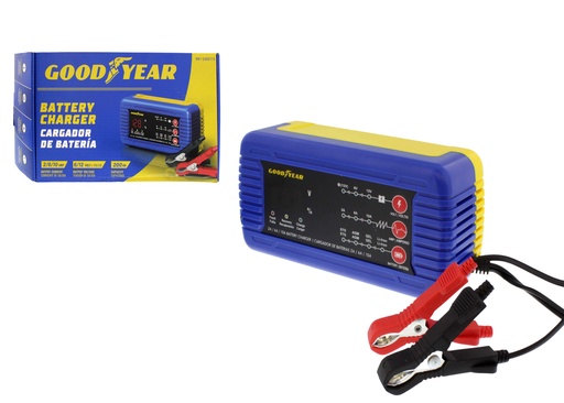 Cargador De Baterias Goodyear Inteligente Azul