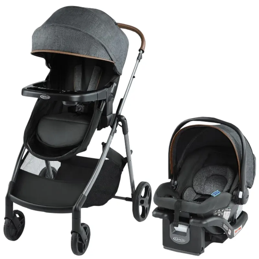Coche Graco TrioHemloc 3 Modos De Uso Con Portabebe Para Vehiculo Y Moises 4 Ruedas Negro Y Gris