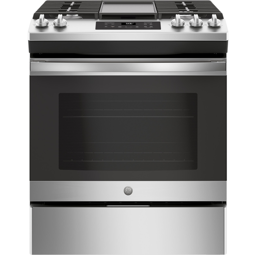 Cocina A Gas GE 76 Cm Quemadores Power Boil Deslizable Acero