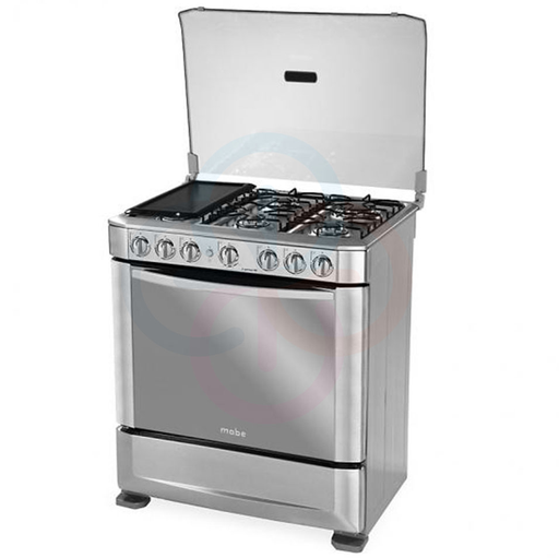 Cocina A Gas Mabe 76 Cm Encendido Electrico Tapa Y Placa Freidora Gris