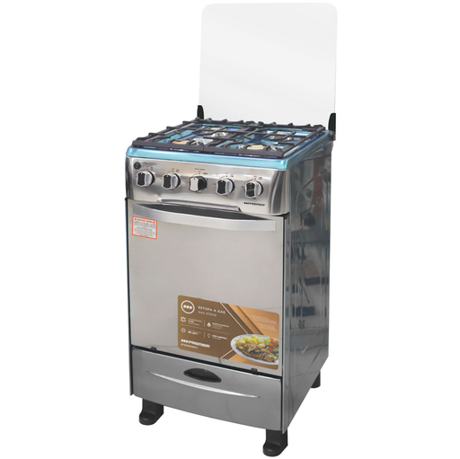 Cocina A Gas Premier 50 Cm Encendido Electrico Tapa De Vidrio Acero