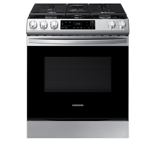 Cocina A Gas Samsung 76 Cm Smart De Conveccion Deslizable Plateado
