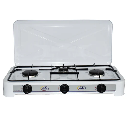 Cocina De Mesa A Gas Vene Hogar 3 Hornillas Blanco