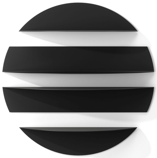 Estante Umbra De Pared Decorativo 4 Pzas Varios Niveles Metal Negro