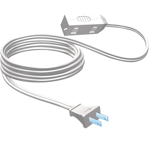 Extension De Corriente Stanley 4.6 Mts Polarizado 3 Tomas Blanco