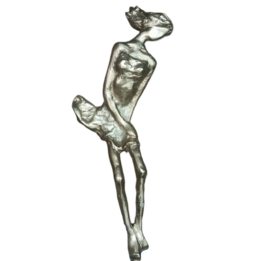 Figura Damas Mizratex 14X10X35.5-33 Cm S/2 Plateado