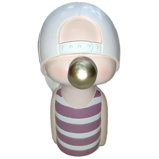 Figura Niño Con Bubble Gum Concepts Blanco Y Rosado