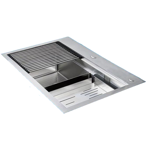 Fregadero Gasco 84 Cm 2 Tinas Con Acc Acero Satinado