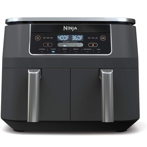 Freidora De Aire Ninja Foodi 7.5 Lts 6 En 1 Doble Canasta Negro