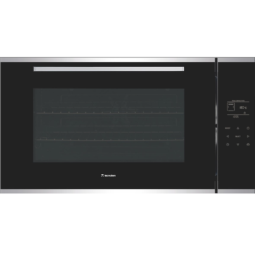 Horno Electrico 90 Cm Tecnolam 948 11 Funciones De Conveccion Panel Tactil Digital Puerta Removible Negro