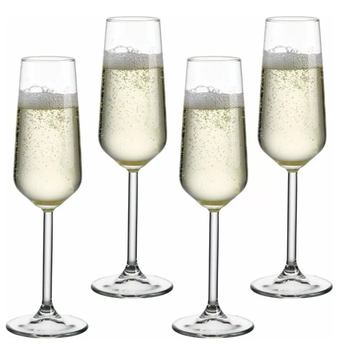 Juego De Copas Pasabahce Allegra 4 Pzas De Vidrio Transparente
