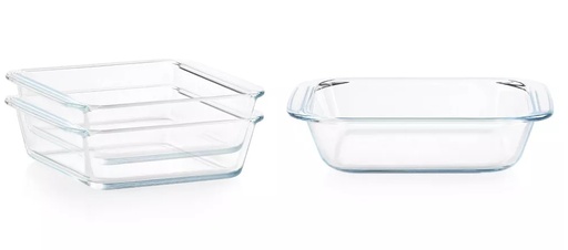Juego De Recipientes Para Hornear Pyrex Littles Value Pack 3 Pzas Cuadrados