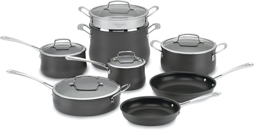 Juego De Ollas Cuisinart 13 Pzas Anodizado Negro