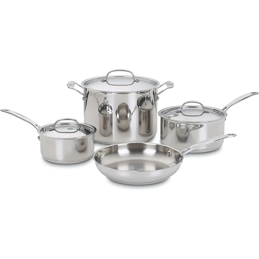 Juego De Ollas Cuisinart Chefs Classic 7 Pzas Acero