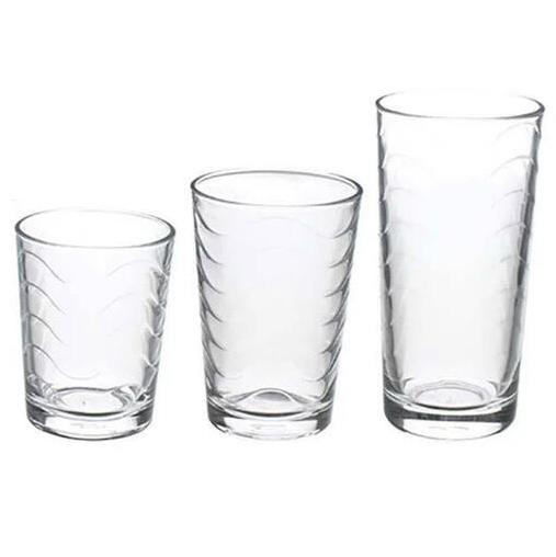 Juego De Vasos Pasabahce 18 Pzas De Vidrio Transparente