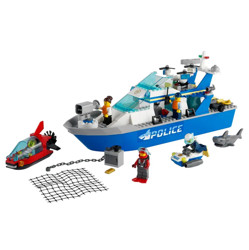 Set De Construccion Lego City Barco Patrulla De Policia 276 Pzas Multicolor