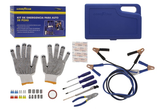 Kit De Emergencia Goodyear Para Auto 30 Pzas Azul