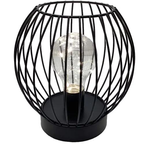 Lampara De Mesa Decore LED 15X15X16 Cm Negro