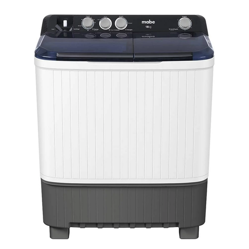 Lavadora Semi Automatica 18 Kg Mabe Doble Tina Blanco