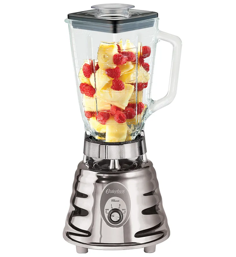 Licuadora Oster 1.2 Lts 2 Vel Vaso De Vidrio 600W Plateado