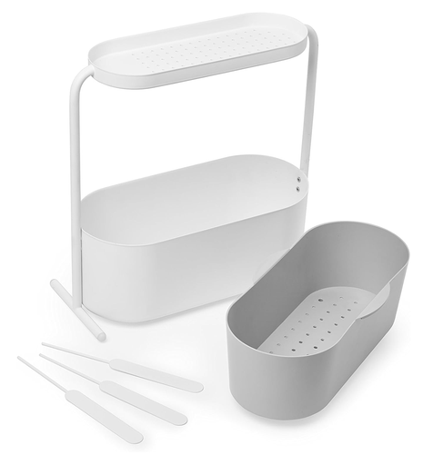 Macetero Umbra Giardino Dos Niveles Blanco