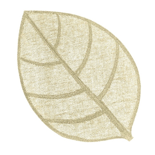 Mantel Individual Kennedy Forma De Hoja Beige