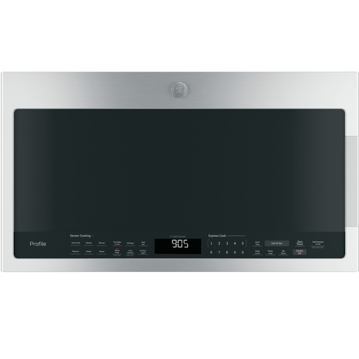 Microondas Campana 2.1 Pies GE Profile 76 Cm Control De Coccion Con Sensor Acero