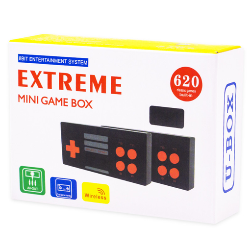 Mini Consola Extreme De Video Juegos Retro 2 Controles Inalambricos 620 Juegos Clasicos Negro