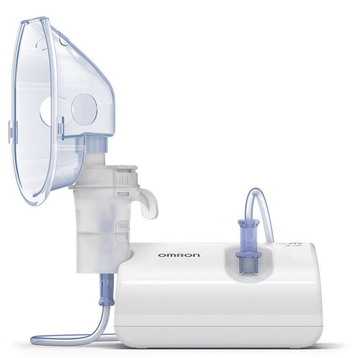Nebulizador De Compresor Omron Para Niños Y Bebes Blanco Y Transparente
