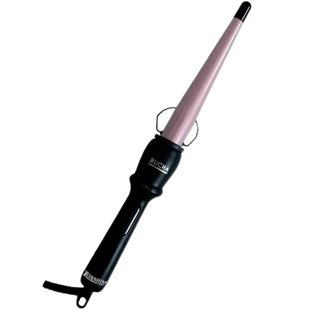 Ondulador De Cabello Rucha De Titanio Y Turmalina 13-25 Mm 430°F Negro Y Rose Gold