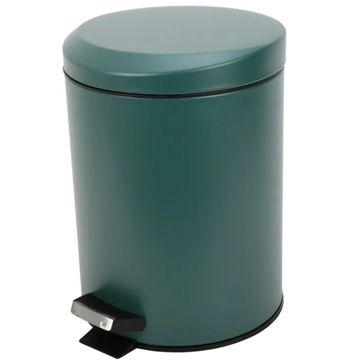 Papelera Life Art 5 Lts Circular Con Tapa Y Pedal Verde