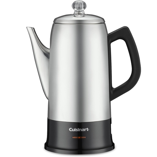 Percolador Electrico Cuisinart Clasico 12 Tazas Con Boquilla Y Mango Ergonomico Acero
