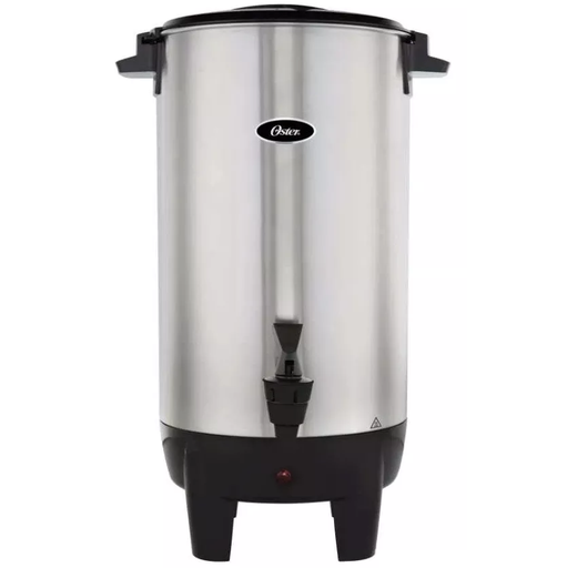 Percolador Electrico Oster 45 Tazas Con Asas Y Funcion De Mantener Caliente Acero