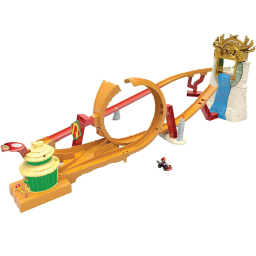 Pista Hot Wheels Super Mario Bros Isla Kong Con Carro Multicolor