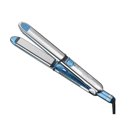 Plancha De Cabello Babyliss Pro Nano Titanium Optima 3000 Alisadora Y Rizadora 32 Mm 1 1/4" 465°F Plateado Y Azul