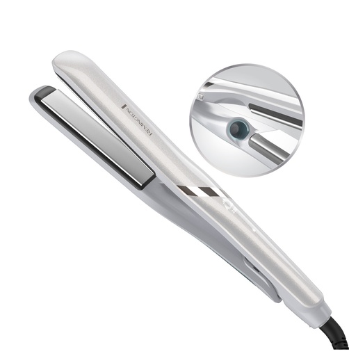 Plancha De Cabello Remington Hydraluxe Pro Vapor Humedo De Ceramica 450°F Blanco
